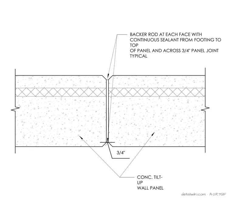 A-2R7QF — Concrete Tilt-Up Detail - Panel Joint
