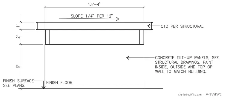 A-3WKP2 — Trash Enclosure Side Elevation