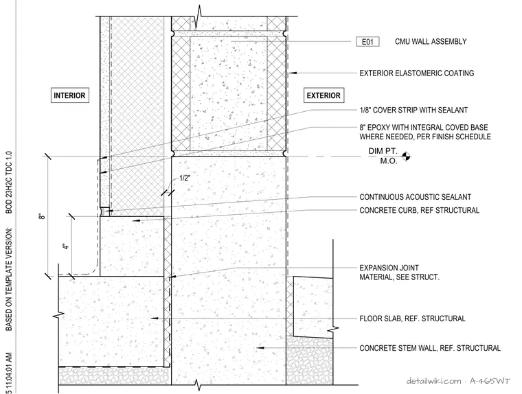 A-465WT — Wall Base Detail