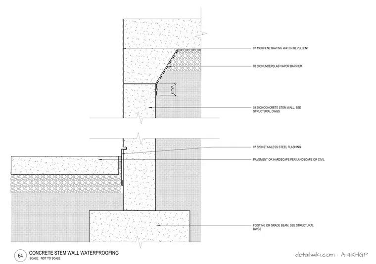 A-4KHGP — Concrete Stem Wall Waterproofing