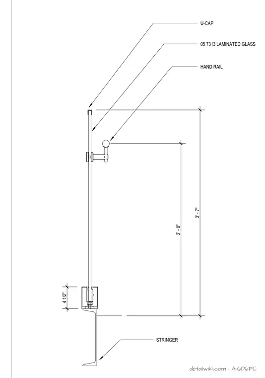 A-6D6FC — Typical Glass Railing 2