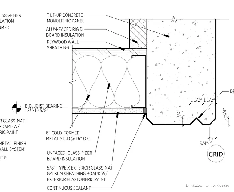 A-6X2NS — Tilt-Up Panel / Ext. Soffit Dtl