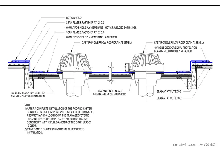 A-762QQ — Roof Drain & Overflow Drain