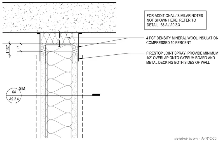 A-7DCC2 — Firestop Joint Spray. Provide Minimum