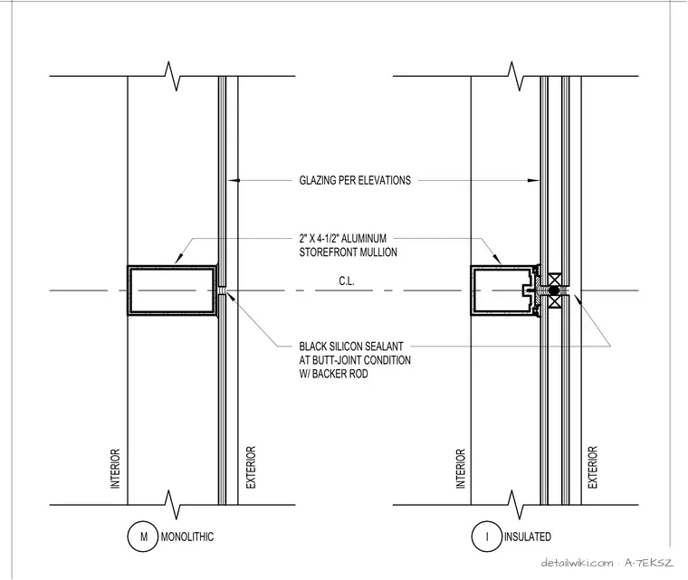 A-7EKSZ — Butt-Glazed Storefront Mullion