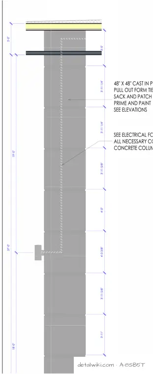 A-8SB5T — Cast-In-Place Column Detail