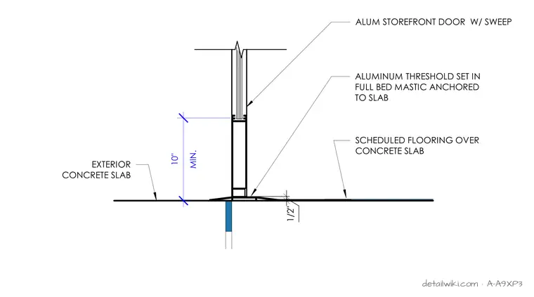 A-A9XP3 — Entry Threshold Detail (Storefront)