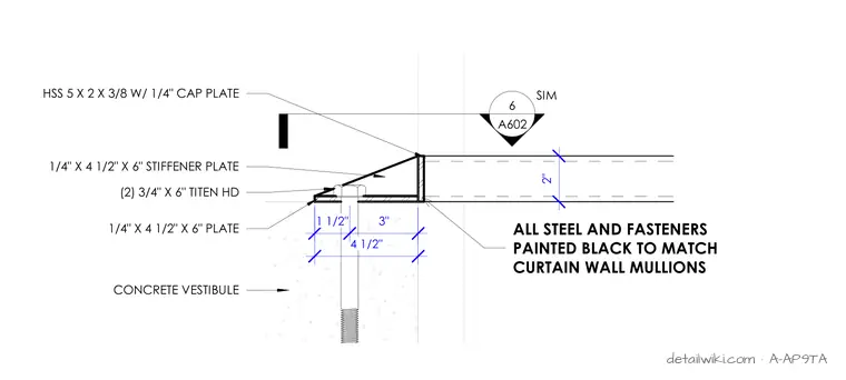 A-AP9TA — Steel Connection @ Vestibule - Elevation