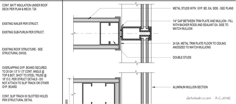 A-CJ8XE — New Aluminum Mullion At Partition Wall