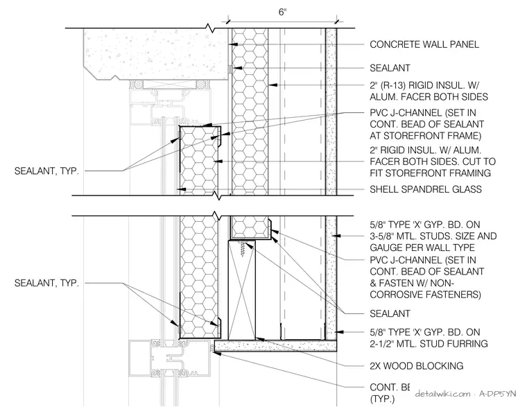 A-DP5YN — Typ. Window Head Detail @ Spandrel