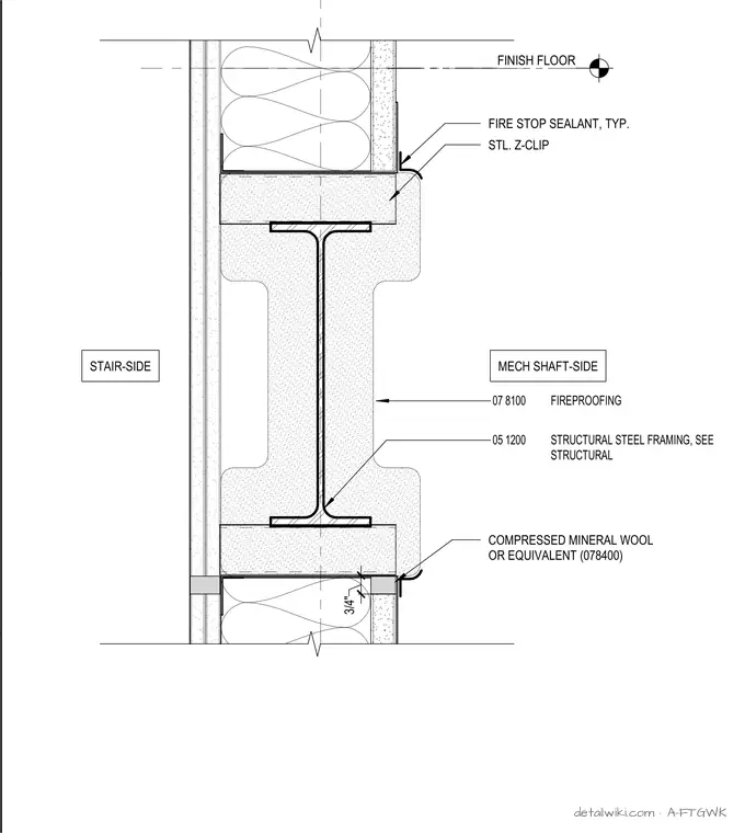 A-FTGWK — 2Hr Rated Partitions Btwn Mech & Stair