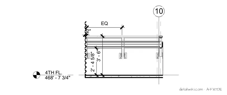 A-FXTDE — East Terrace Railing - North