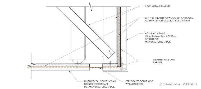 A-HNY8H — Soffit Corner Detail