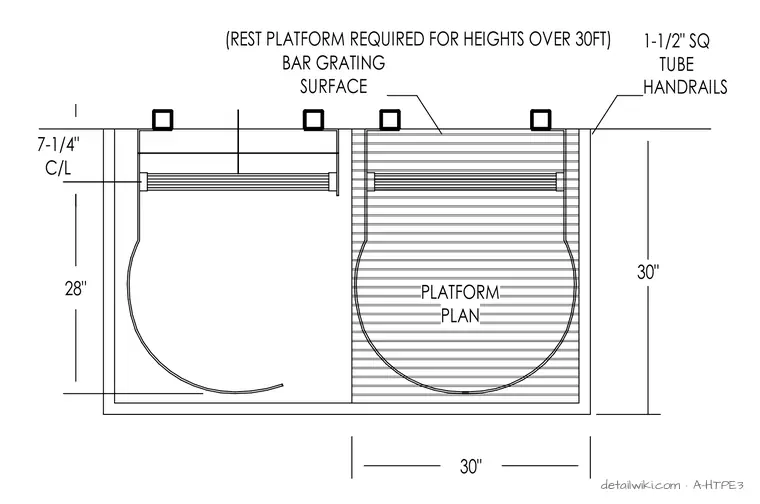 A-HTPE3 — Ladder Column At Roof Deck