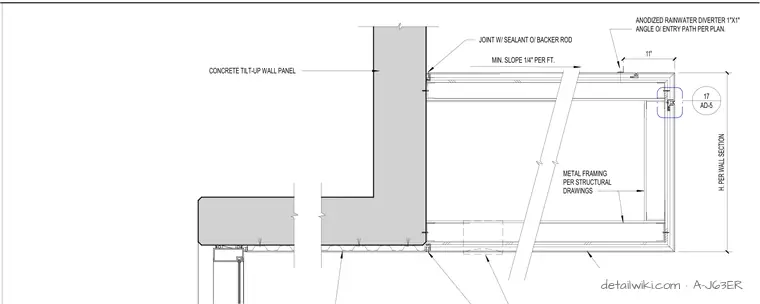 A-J63ER — Metal Canopy @ Storefront Recess