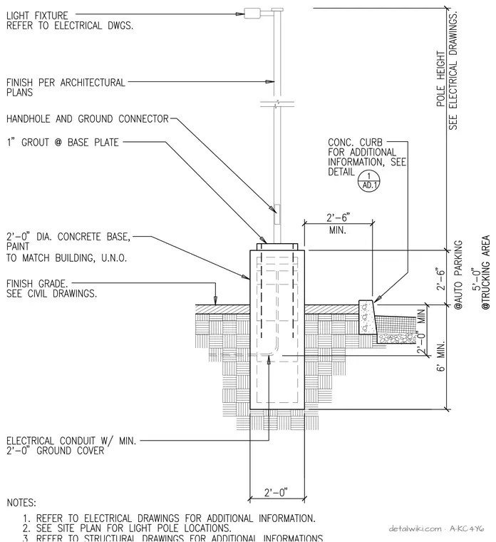 A-KC4Y6 — Light Pole And Base