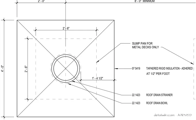 A-N7V5D — Plan Detail - Roof Drain
