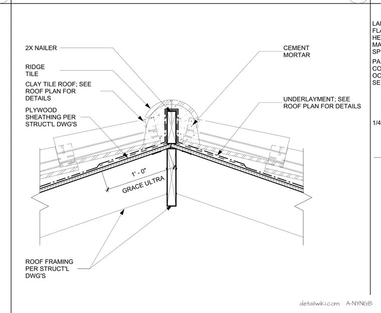 A-NYNGB — Roof - Clay Tile - Hip / Ridge Detail
