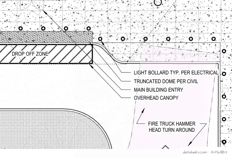 A-P6HB3 — Connection Paths Into Parking Structure