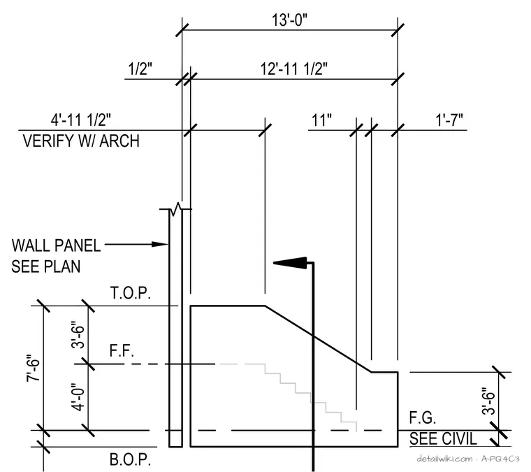 A-PQ4C3 — Typical Exterior Stair @ Dock Area