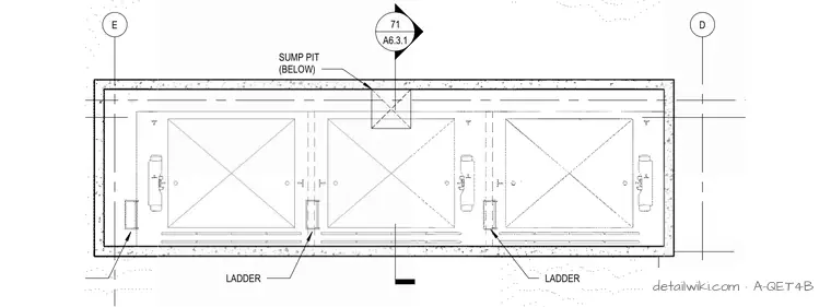 A-QET4B — Public Elevator - Pit Plan