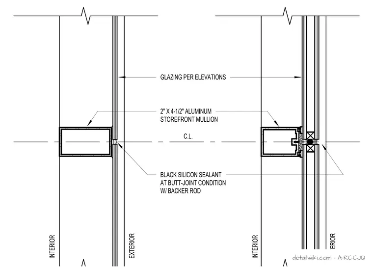 A-RCCJQ — Butt-Glazed Storefront Mullion