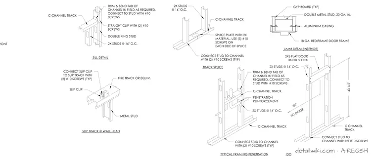 A-REQSH — Typical Metal Framing Details
