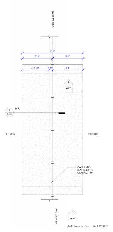 A-SP2FD — Cast-In-Place Vestibule - Roof Plan Detail
