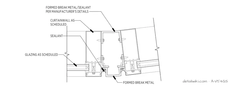A-V54GS — Corner Mullion Detail @ Angled Entrance
