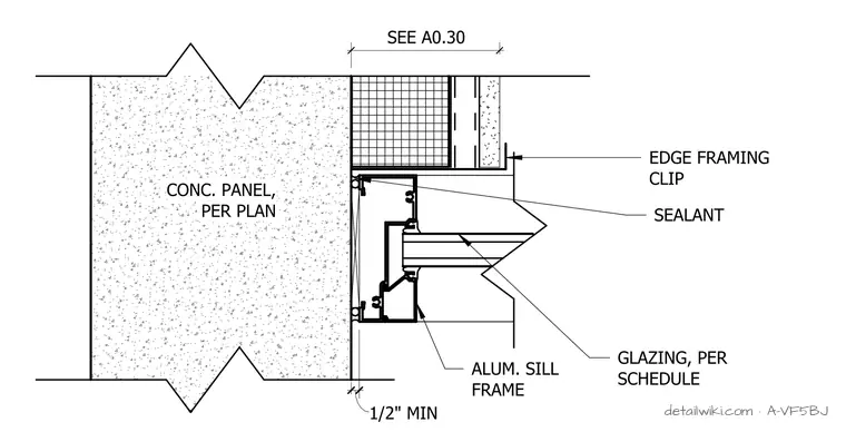 A-VF5BJ — Storefront Jamb Detail