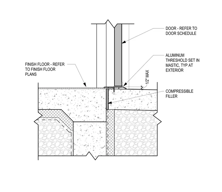 Threshold Detail At Exterior Door — DetailWiki A-W4YAW