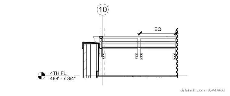 A-WDA8H — East Terrace Railing - South