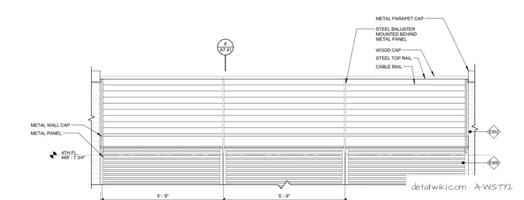 A-WS7Y2 — Railing at Terrace - Elevation