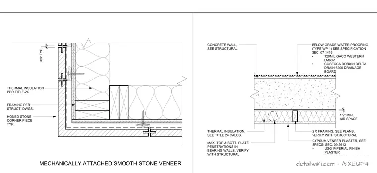 A-XEQF4 — Mechanically Attached Smooth Stone Veneer
