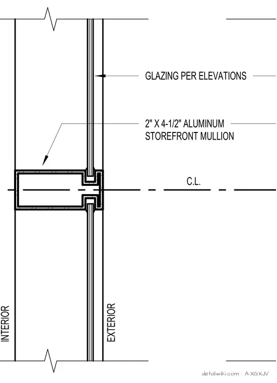 A-XGXJV — Offset Storefront Mullion