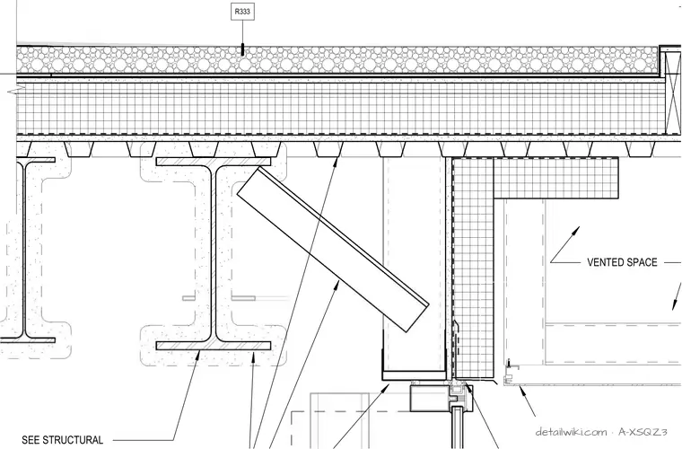A-XSQZ3 — Main Entry Canopy At Gutter And Rainchain