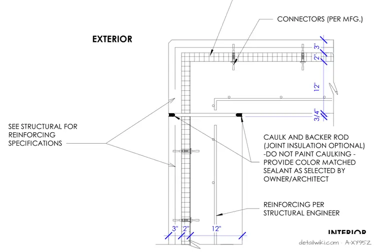 A-XY95Z — Wall Detail - Outside Corner