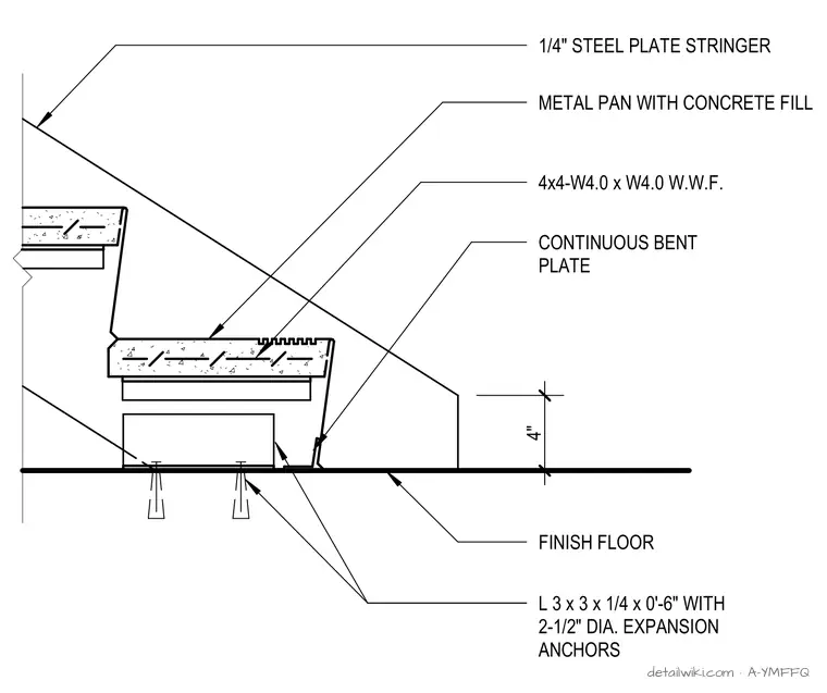 A-YMFFQ — Stair At Slab - Concrete Pan