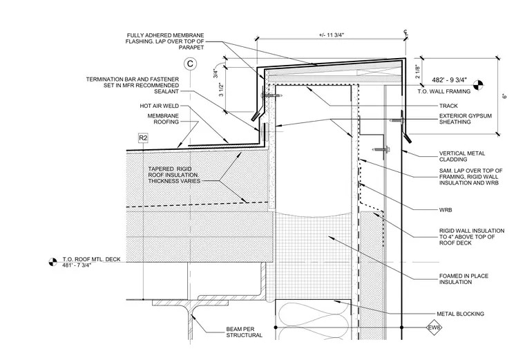 Parapet at Upper Roof — DetailWiki A-ZPA5R