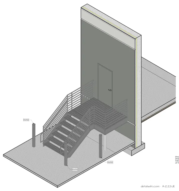 A-ZZSJE — Exterior Stair Perspective