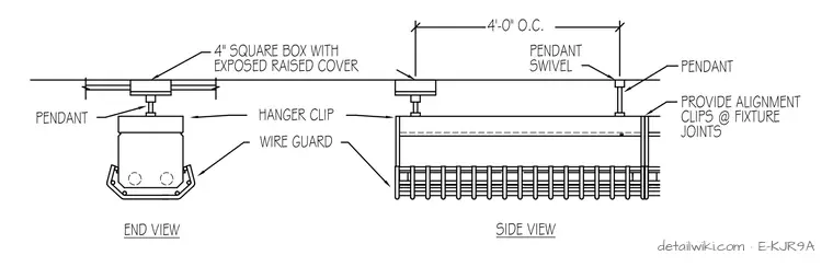 E-KJR9A — Light Fixture Installation Detail