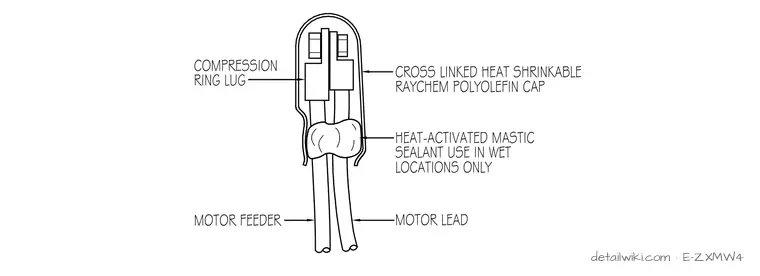 E-ZXMW4 — Typical Motor Lead Termination Detail