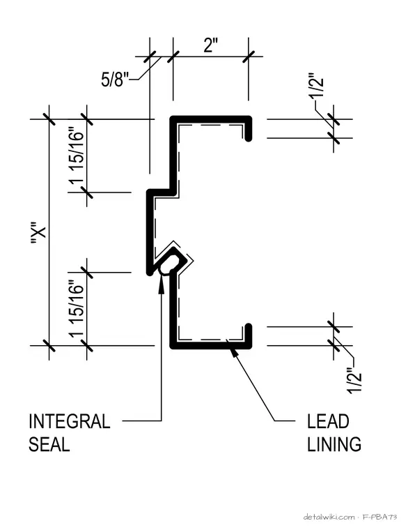F-PBA73 — Double Rabbet - Integral Seal (Lead Lined)