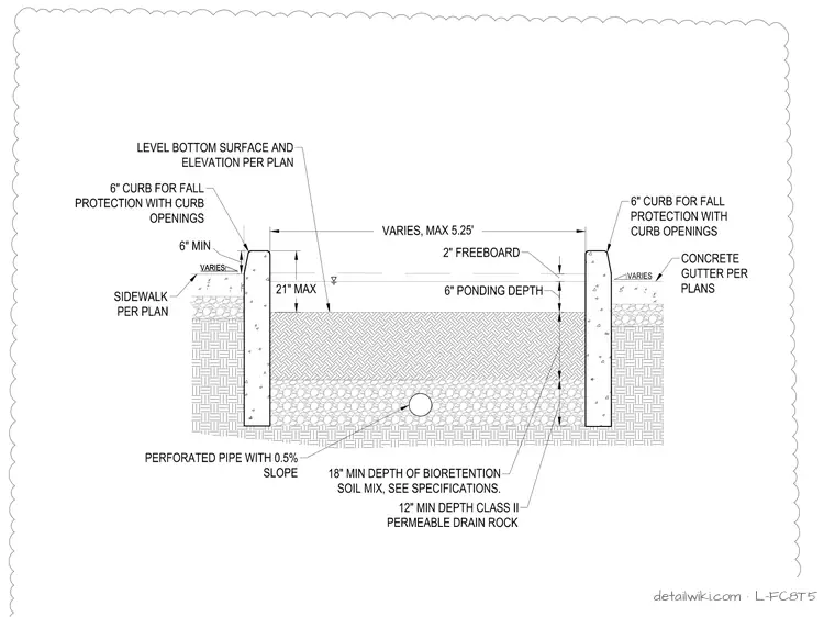 L-FC8T5 — Retaining Curb Detail