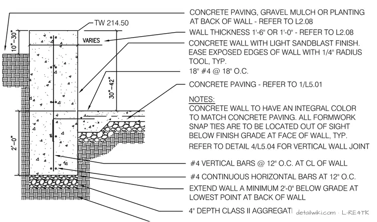 L-RE4TK — Concrete Wall At Old Pro Accessible Walkway