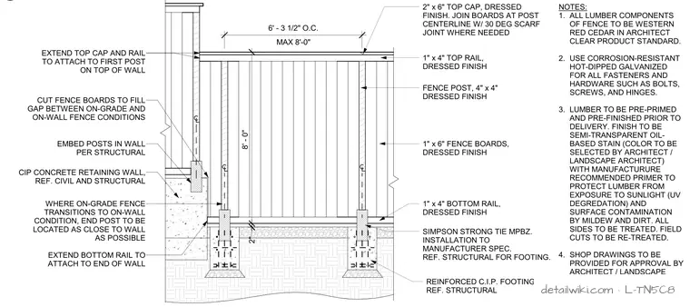 L-TN5C8 — Timber Fence