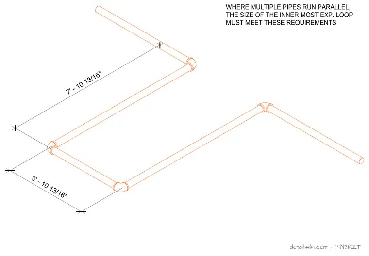 P-N3RZT — Natural Gas Piping Expansion Loop Detail