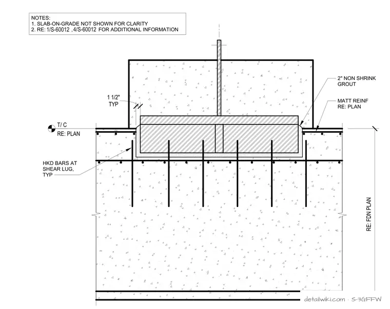 S-3GFFW — Base Plate At Braced Frame