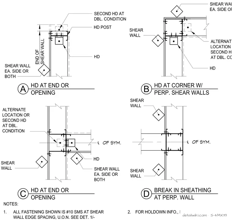 S-4MX39 — Shear Transfer And/Or Hd Location