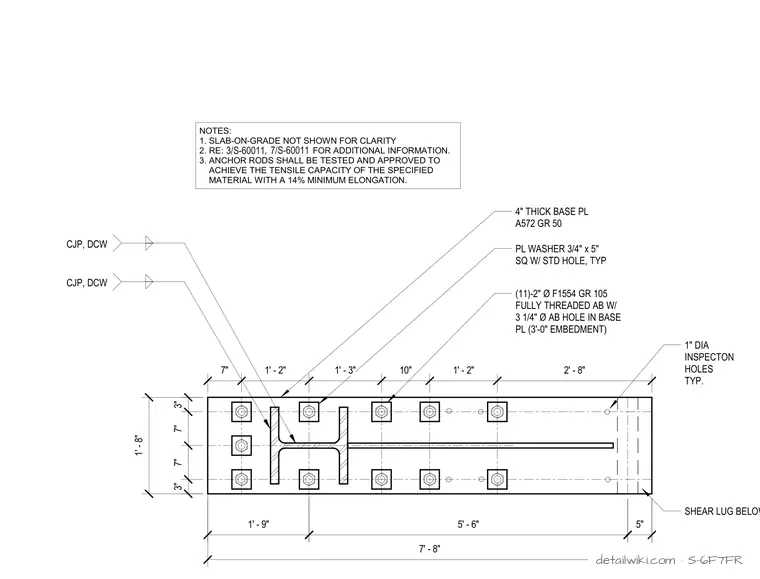 S-6F7FR — Braced Frame Base Plate